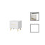 Table de chevet 2 tiroirs Gib en blanc / brun