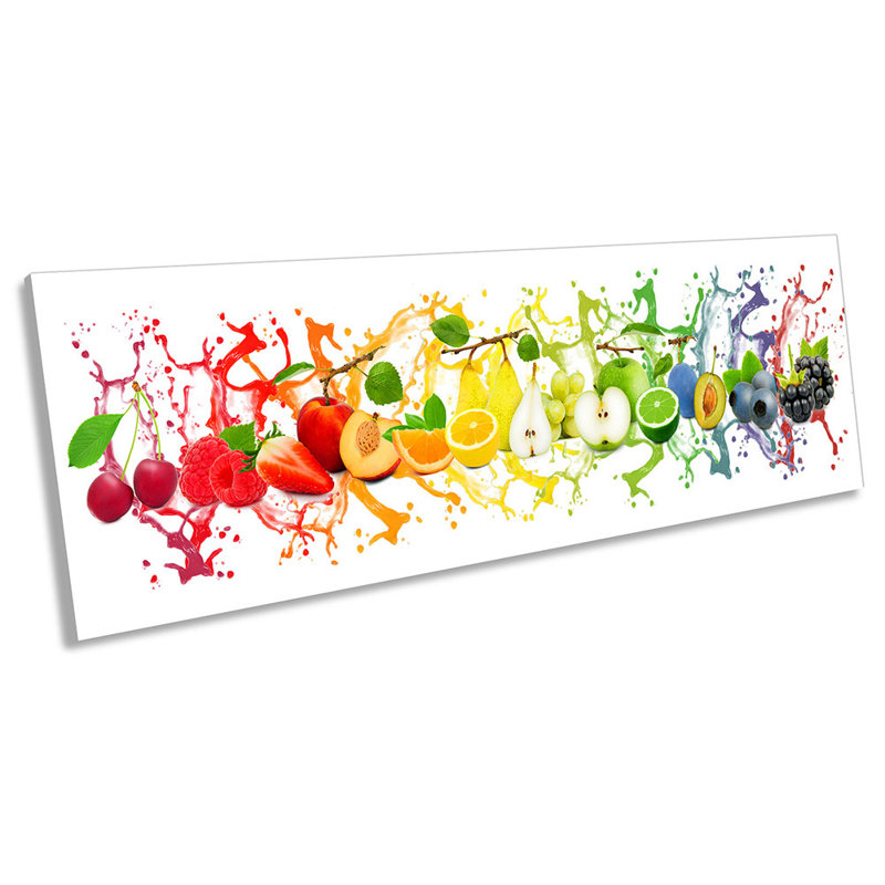 Fruit Splash Colour Kitchen - Wrapped Canvas Panoramic Print, 60.96cm H x 182.88cm W x 4cm D