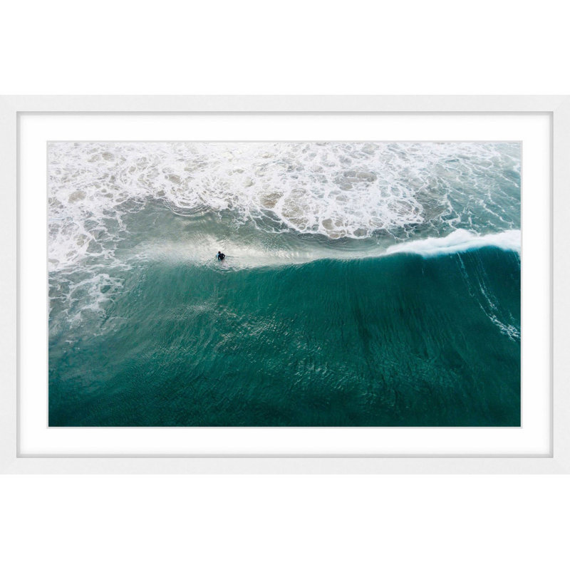 «Catch That Wave», reproduction encadrée, H 16 po x l 24 po x P 1,5 po