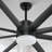 60" Black Ceiling Fan with LED Light & Remote – 8-Blade, Dimmable, Reversible DC Motor-622051773