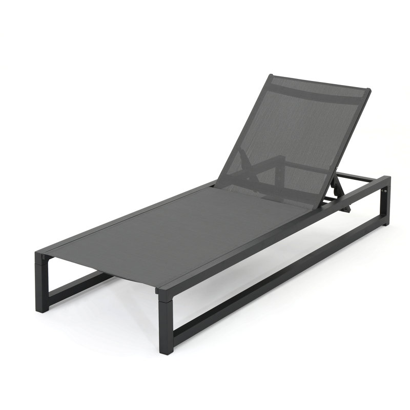 VENICE OUTDOOR CHAISE LOUNGE CHAIR PATIO, Gray