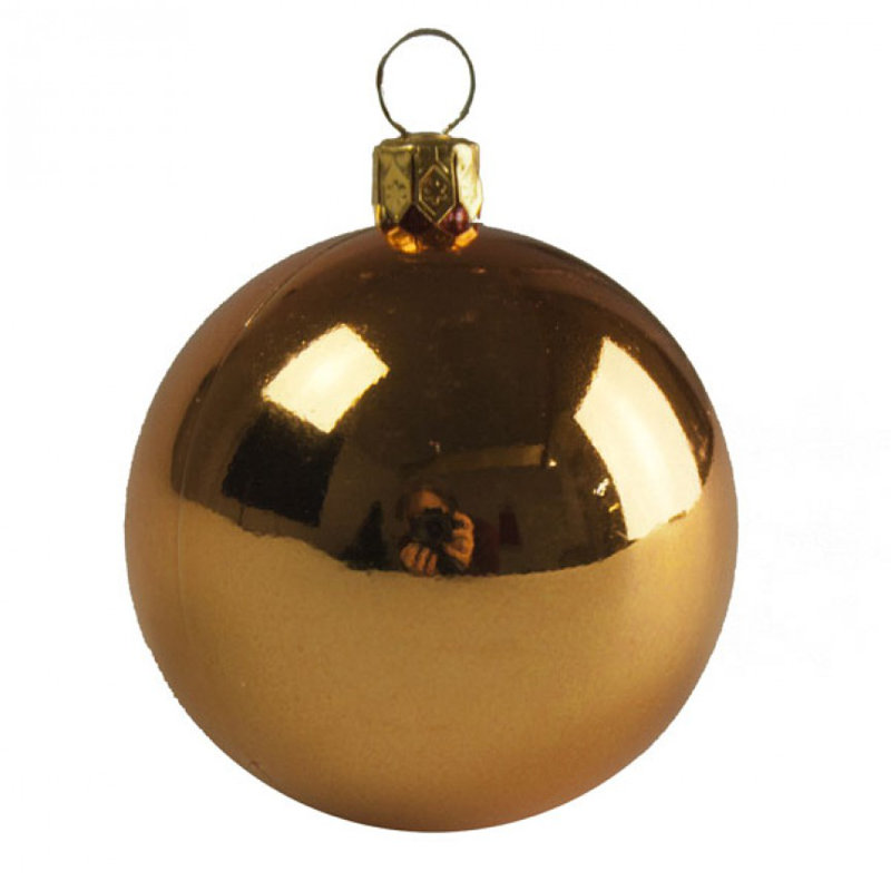 Bauble, Silver Shiny, 4cm H x 4cm W x 4cm D