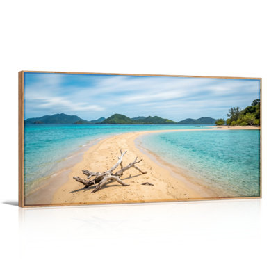 Plage tropicale, reproduction d'art sur toile, ensemble de 1