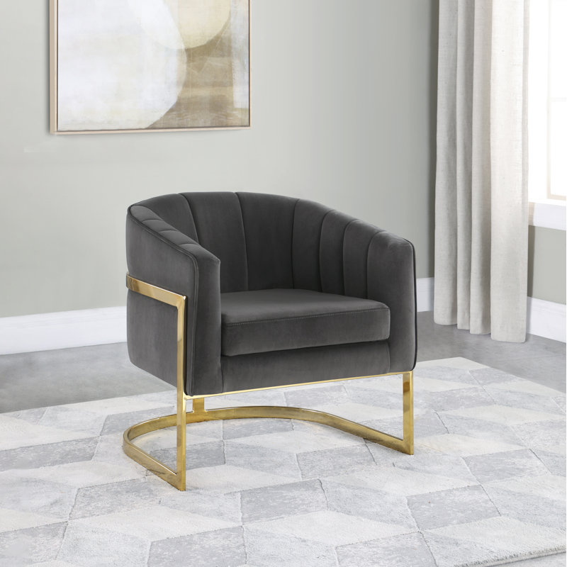 Glascock Velvet Barrel Chair