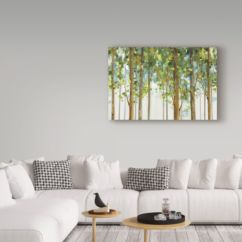 « forest study i crop », reproduction de peinture à l’acrylique sur toile tendue, H 22 po x l 32 po x P 2 po