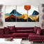 Ensemble de 3 montagnes montagneuses sur toile-92790449