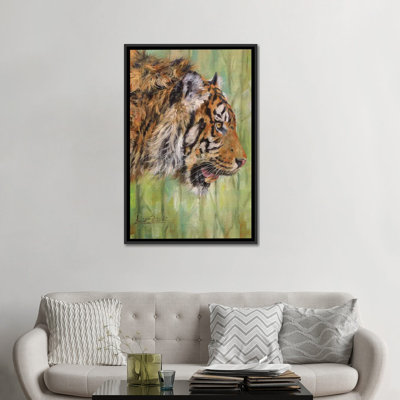 «Amur Tiger Profile» par David Stribble, impression sur toile tendue