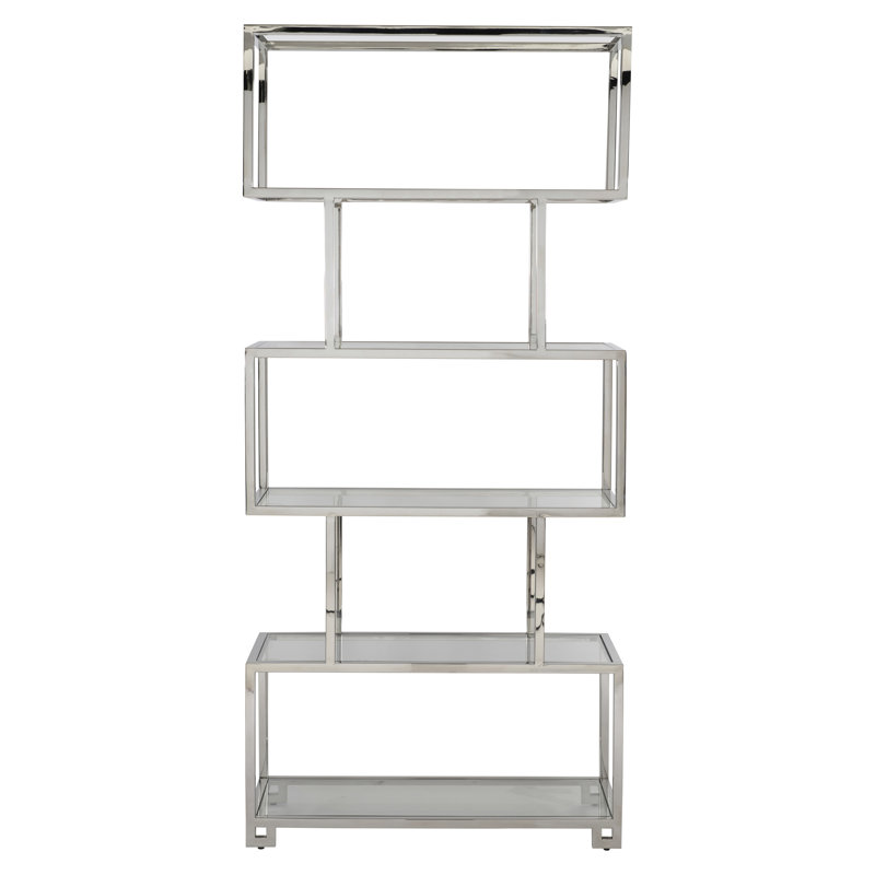 Kaley 82" H x 38" W Stainless Steel Etagere Bookcase