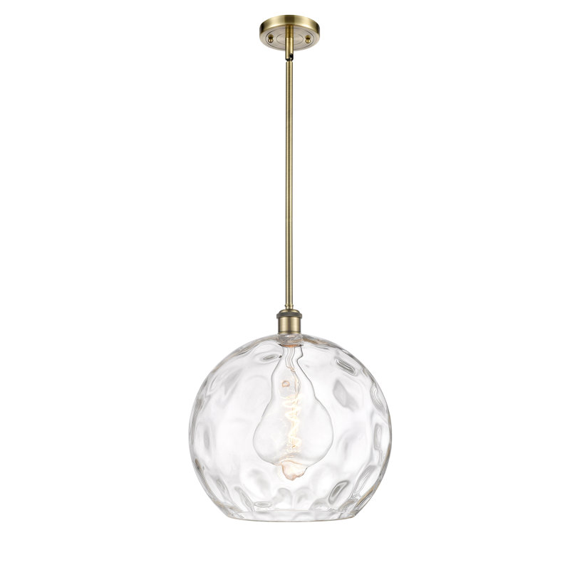 Luminaire suspendu sphère 1 lumière Cindi, Laiton antique, DEL
