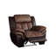 Fauteuil inclinable touffeté poli caramel et espresso