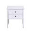 Table de chevet 2 tiroirs pour chambre - blanc-136716386