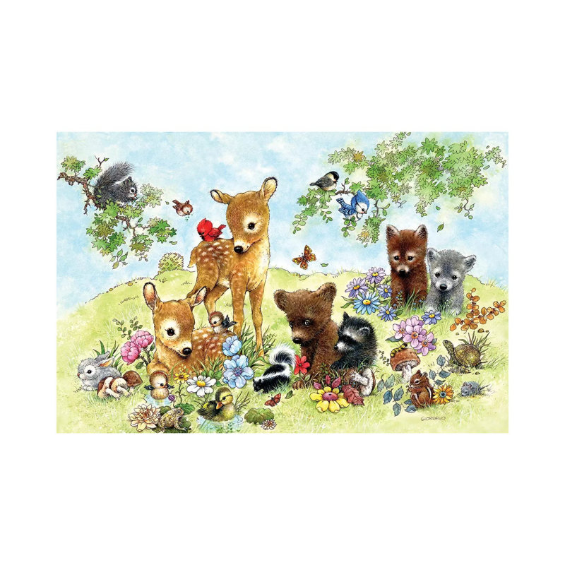 Field Of Critters - Wrapped Canvas Print, 20.32 cm H x 30.48 cm W