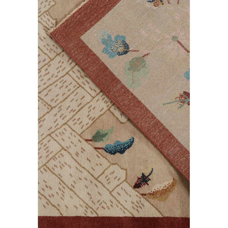 One-of-a-Kind Hand Knotted Area Rug, Rectangle 9'6" x 13'9"