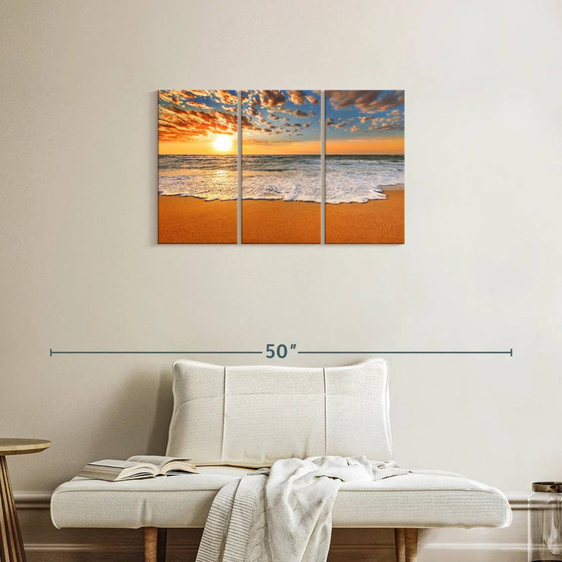 Gillard Ocean Waves Sunrise, H 20 po x l 33 po
