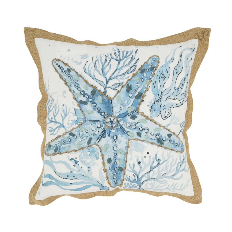 Charming Outdoor Starfish Pillow, No Insert