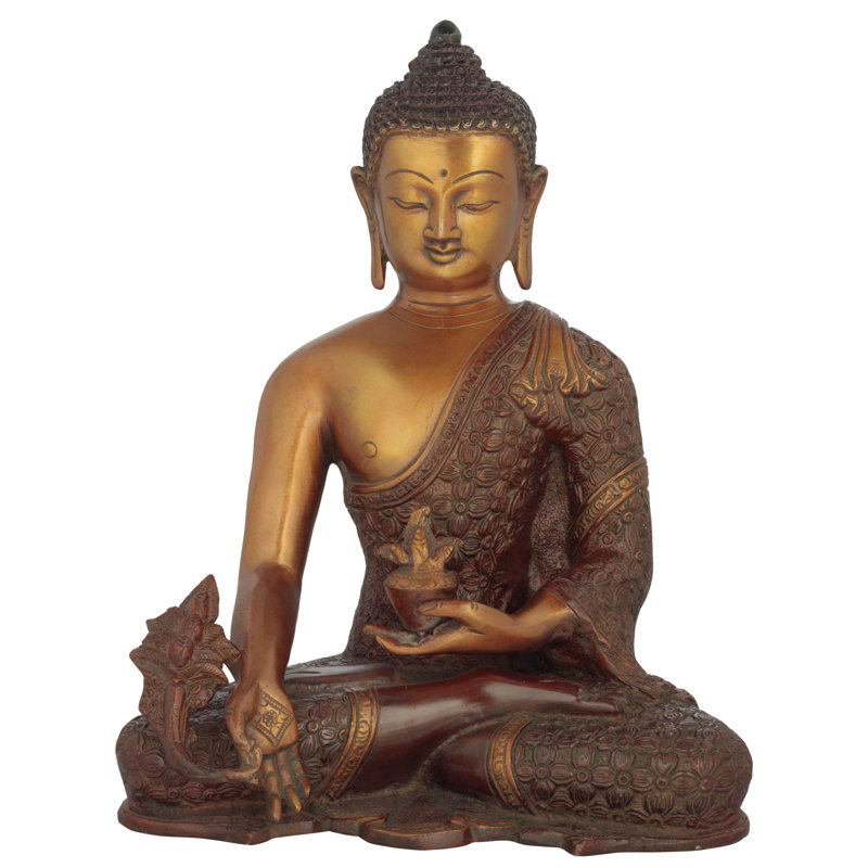 Statue Morea Bhaishajyaguri, Cuivre / brun