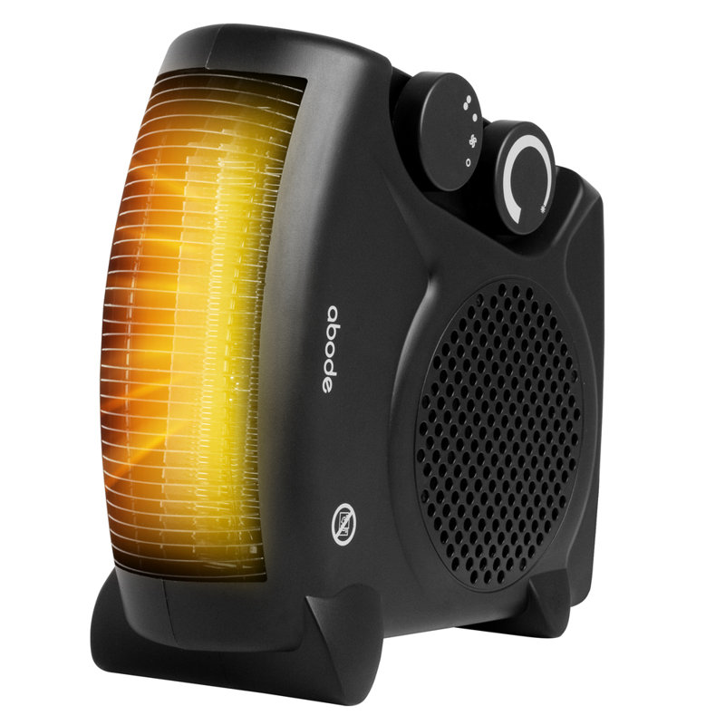 Abode 856 BTU Electric Compact Space Heater with Adjustable Thermostat