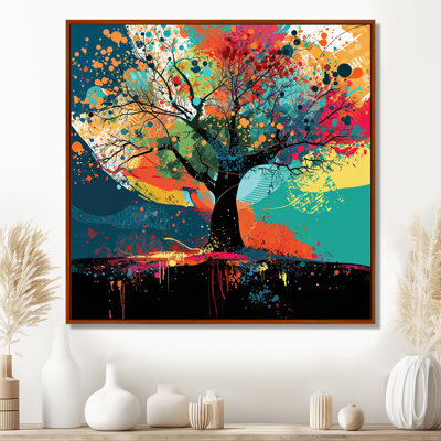 Arbre d'automne éclaboussant sur la montagne - Botanicals Wall Art Living Room