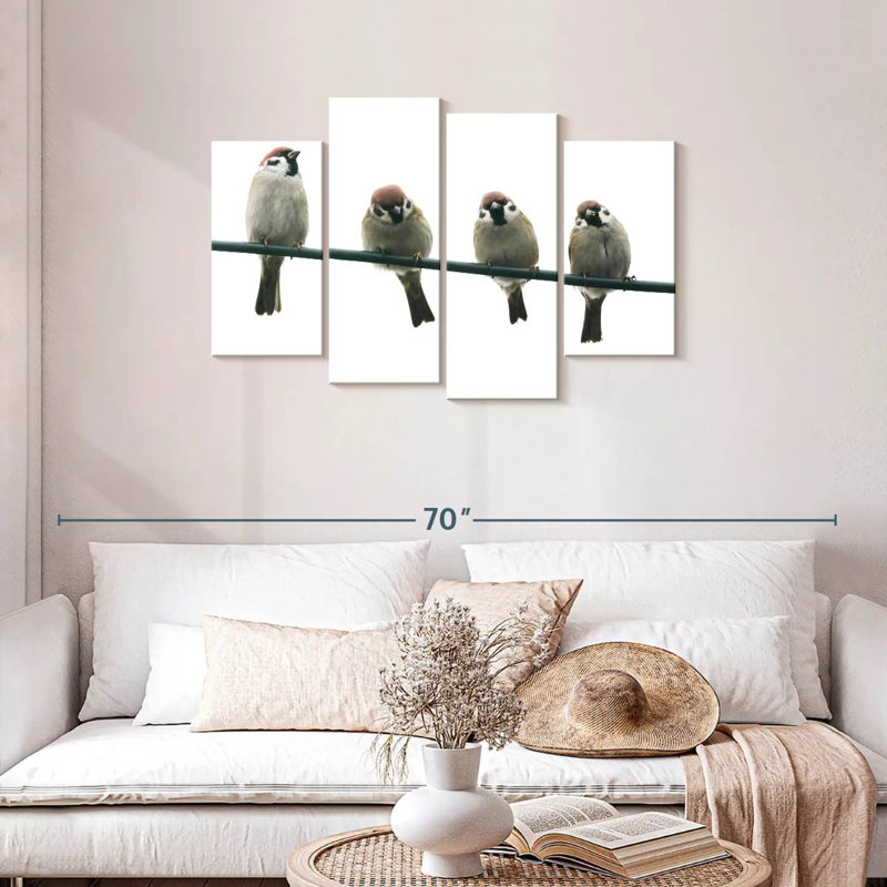 Petits oiseaux amies de Brampt, H 27 po x l 43 po
