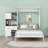 Queen Size Murphy Bed with Integrated Wine Rack and Smart Lighting-709573621