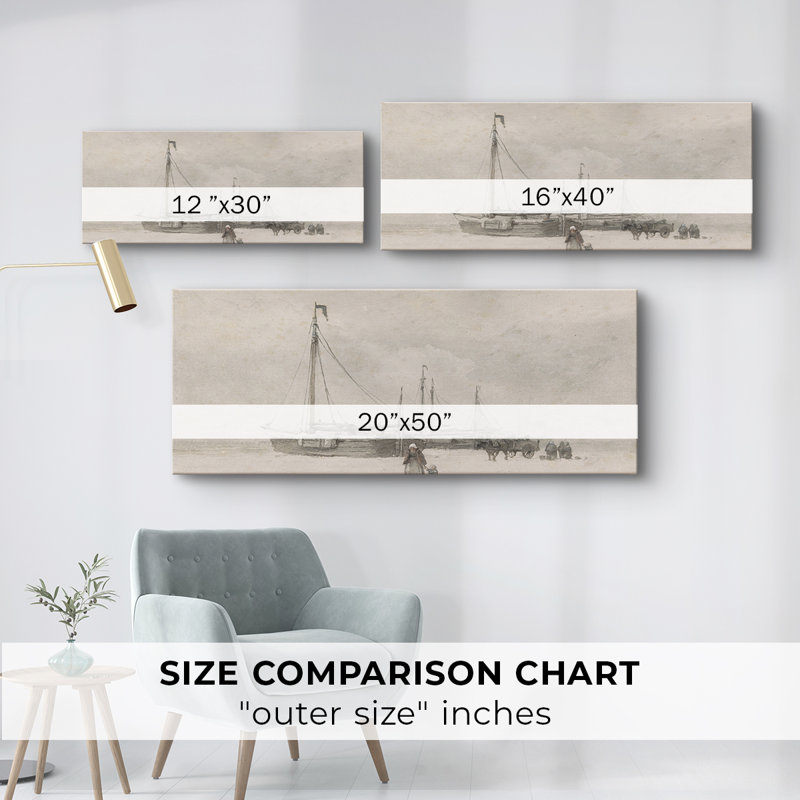 Nautical Series-CCVVI - Toile tendue avec châssis - Prêt à accrocher, H 20 po x l 50 po
