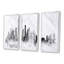 «Seattle Black Silhouette - Cityscape», ensemble d'art mural sur toile-138160272-138160275