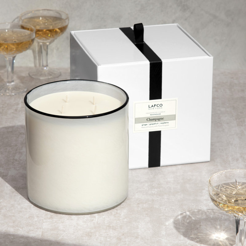 Bougie en pot parfumée avec support en verre House & Home