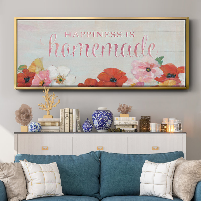 Le bonheur est fait maison - toile encadrée, H 8 po x l 20 po