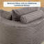 Fauteuil demi-tonneau rembourré en velours côtelé 49 po Lozena, chaise longue à compression ronde surdimensionnée, aucun assemblage requis-766904103-762915057