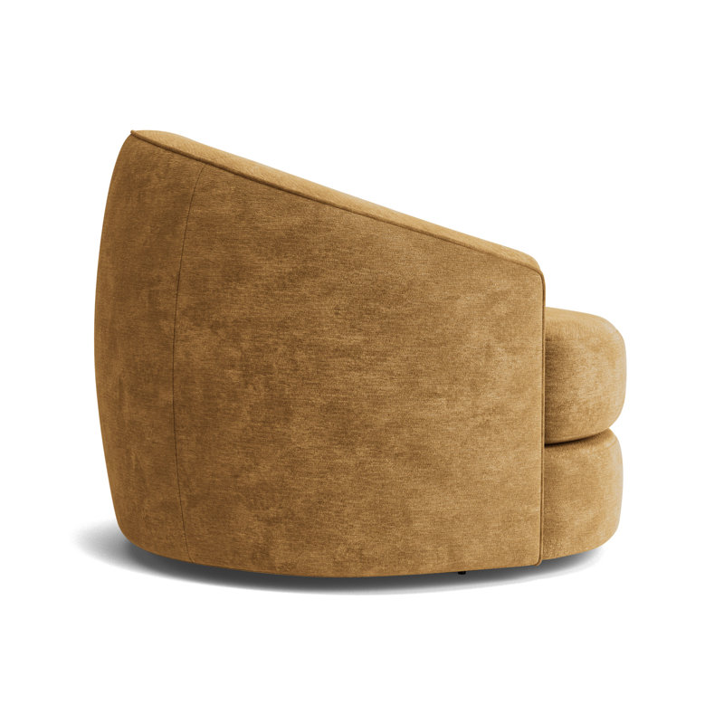 Giselle Full Swivel Chair, Vintage Chenille - Bronze