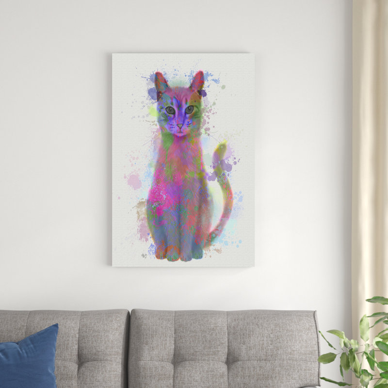 Chat arc-en-ciel 4, H 36 po x l 24 po x P 1 po