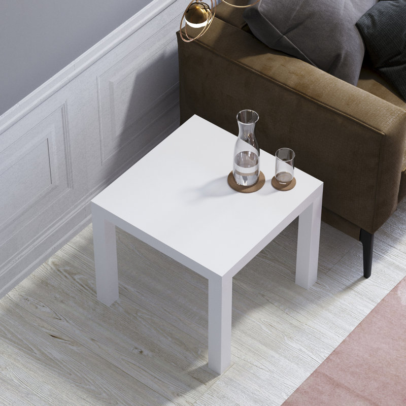 Side Table, Modern Versatile Living Room Home Furniture, White
