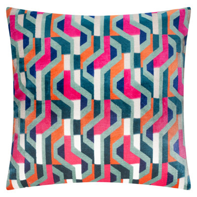 Metro Prism Geometric Square Throw Pillow Cover