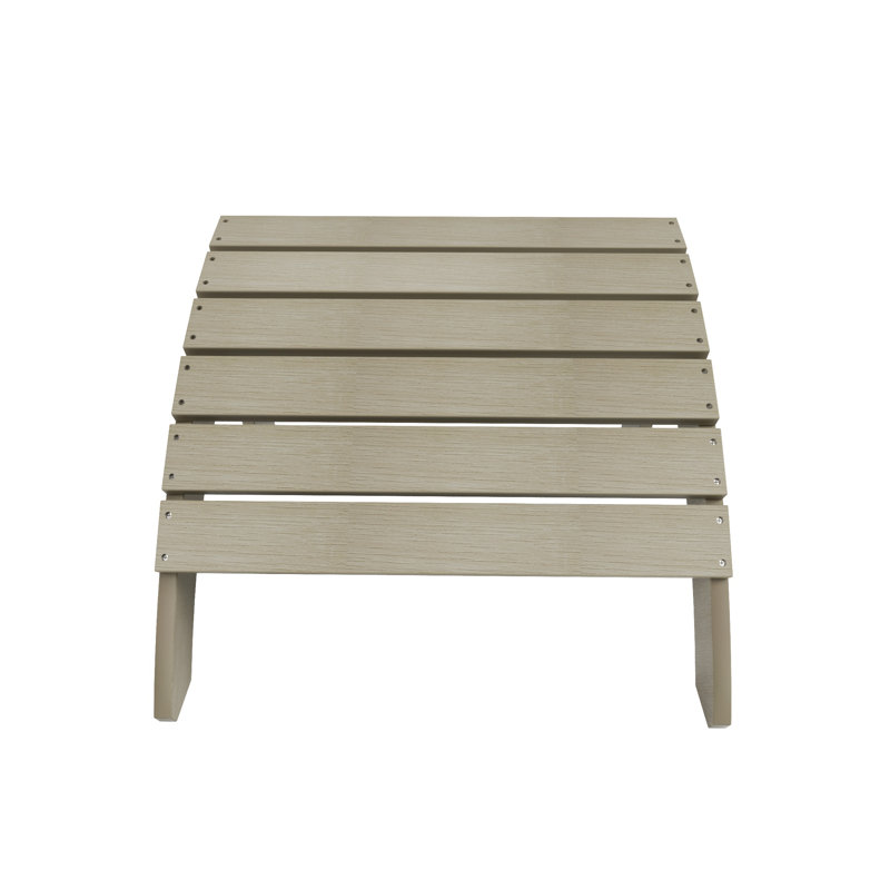 Repose-pieds pliant en polyuréthane Attapulgus, Gris patiné