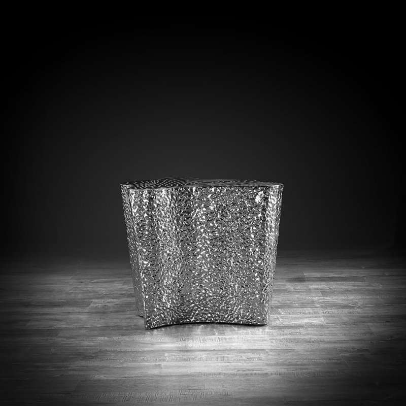 Table de bout en acier, Argent