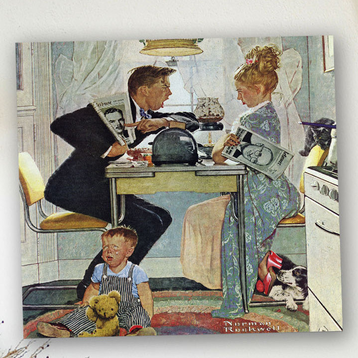 Dewey V. Truman by Norman Rockwell - Wrapped Canvas Print, 46 cm H x 46 cm W