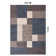 Tapis bleu touffeté à motif géométrique Allyne
