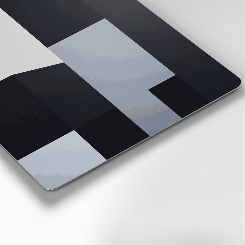 Minimalisme 67, art mural en métal noir, H 12 po x l 18 po