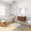 Meuble-lavabo mural 30 po avec lavabo en gel, tiroir à fermeture en douceur