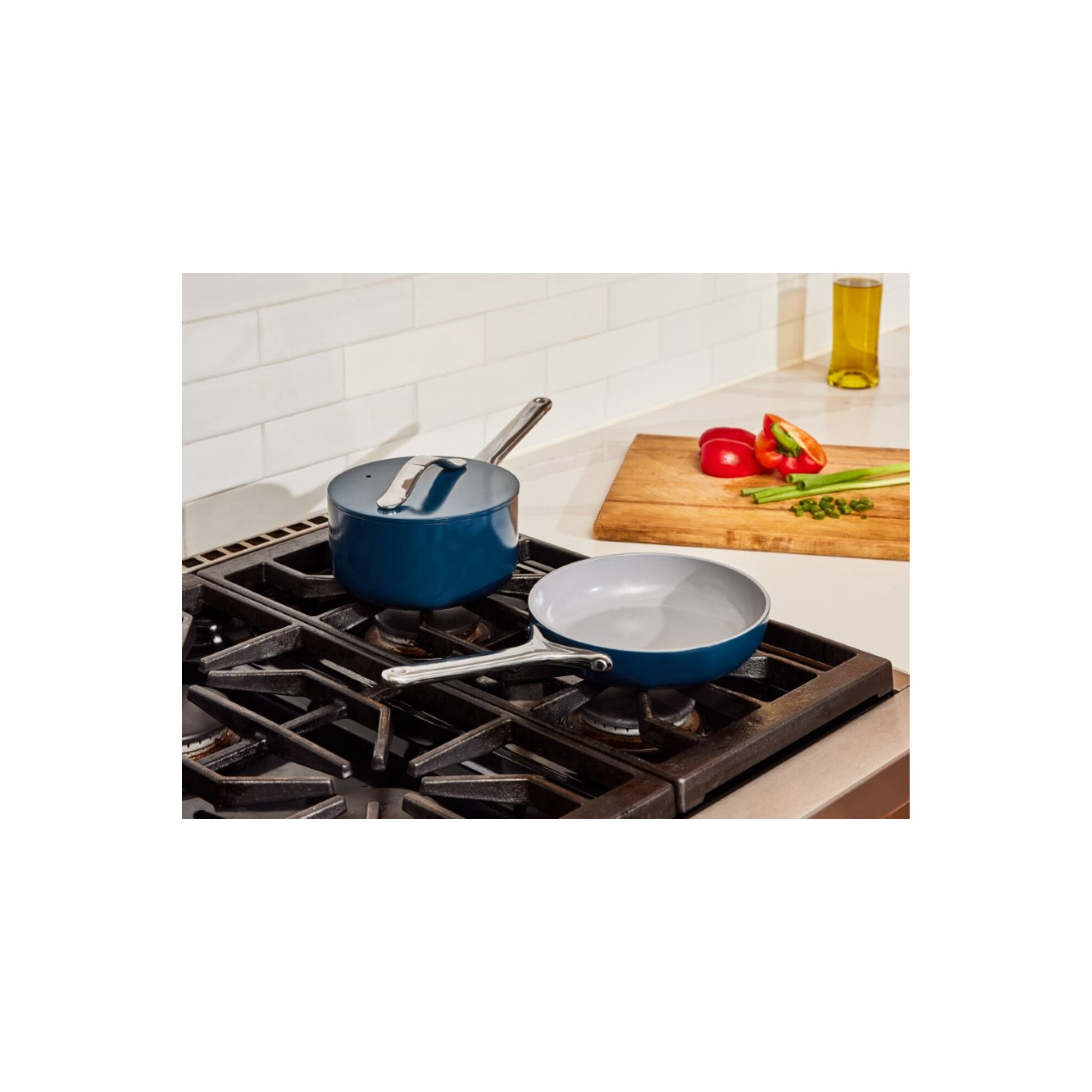 Caraway Nonstick Ceramic Fry Pan, Navy, 8"