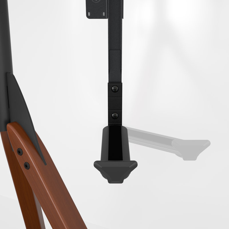 Catasauqua Tripod TV Stand with Soundbar Holder for TVs up to 70", Dark Wood