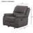 Transitional Style Glider Recliner Pillow Top Arms Welt Trim Fully Upholstered Light Primary Living Room