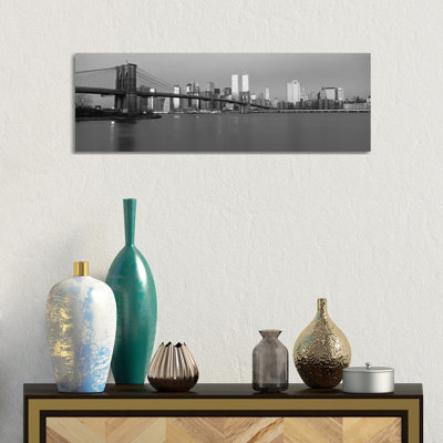 New York Skyline Cityscape - Wrapped Canvas Panoramic Print