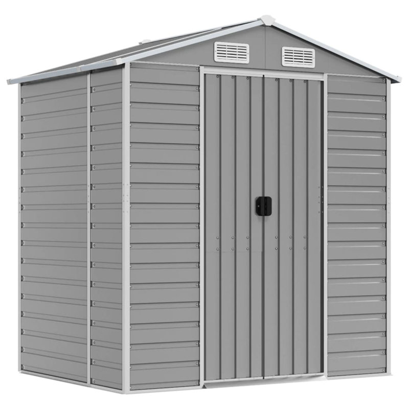 Storage Shed, Light Gray, 78" H x 75.2" W x 151.6" D