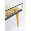 Coffee Table Gold Flowers 120x60