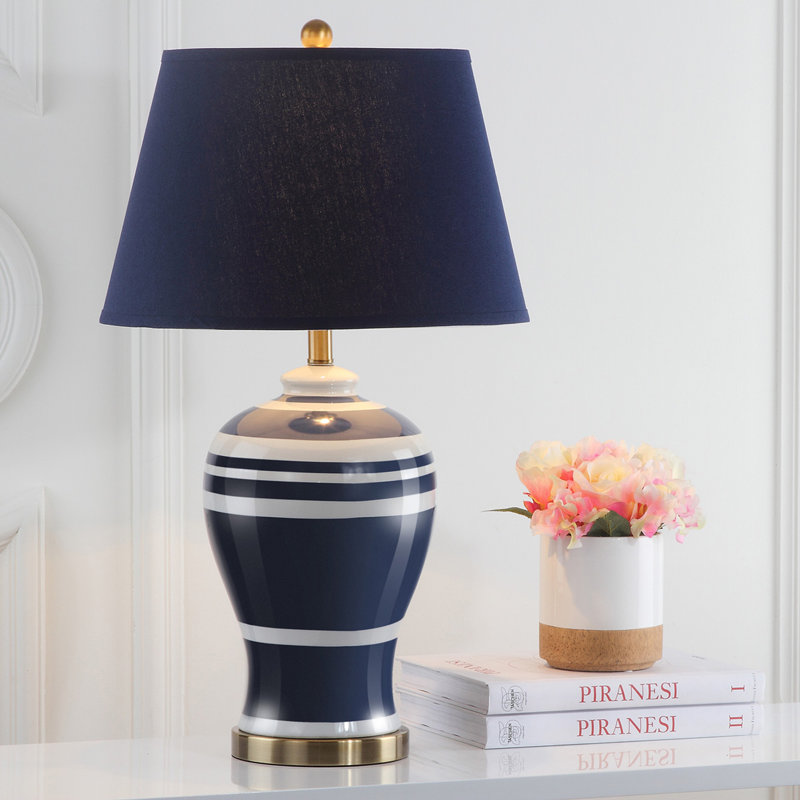 Ginger jar 29" lampe de table, Bleu marine