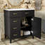 Meuble-lavabo de rangement avec lavabo en céramique-906225386
