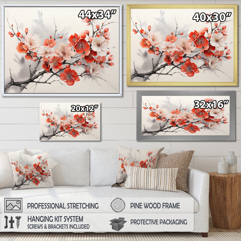 Asian Art Pansies Flowers I - reproduction, Cadre photo argenté, H 34 po x l 44 po x P 1,5 po
