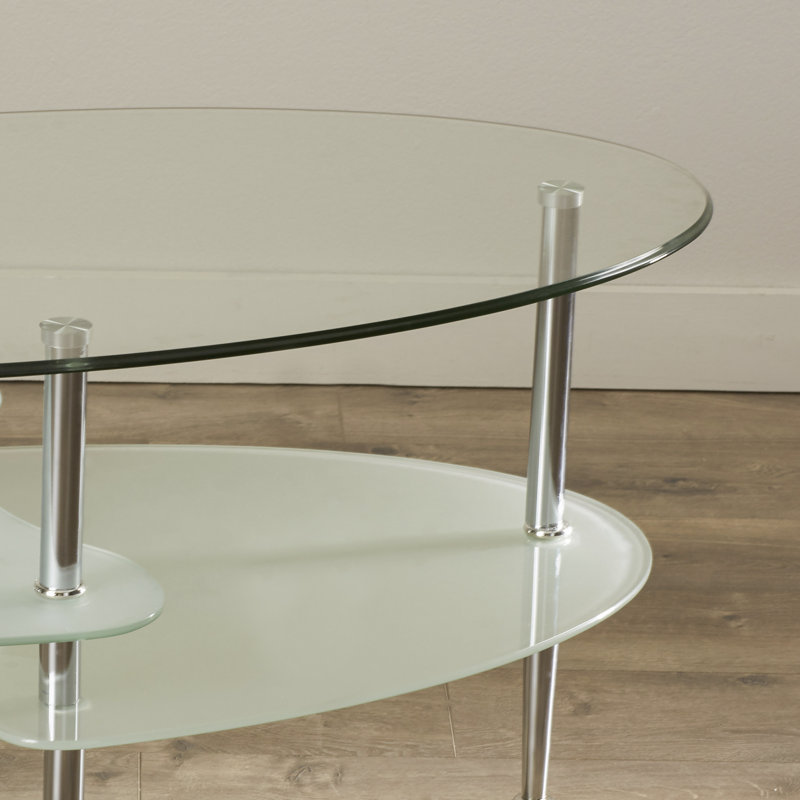 Keauri Multi-Shelf Glass Coffee Table