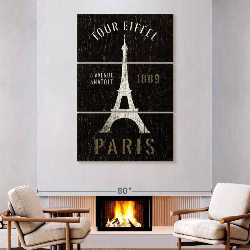 Nicci Refurbished Eiffel Tower, 74" H x 48" W